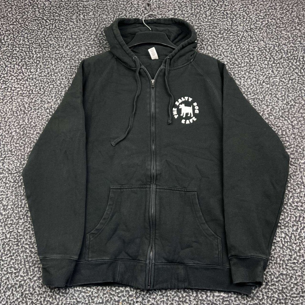 Salty Dog Cafe Torquay Hoodie Men Large Black AS Colour Full Zip Long Sleeve